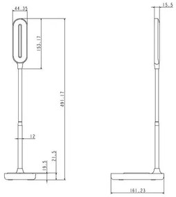 LED Stmievateľná dotyková lampa s bezdrôtovým nabíjaním OCTAVIA LED/7W/230V biela