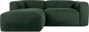 Modulárna rohová sedačka do obývačky ľavá mäkká Konsimo Buffo tmavozelená