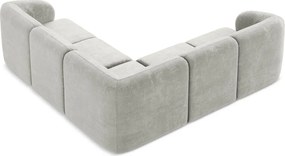 Svetlosivá ženilková rohová pohovka Lani – Makamii