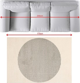 Koberec Sevilla paper white/grey 120x170cm