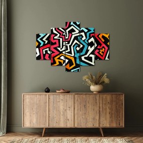 Obraz grafické abstrakcie (150x105 cm)