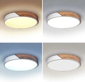 Brilagi - LED stmievateľné svietidlo PILANA LED/48W/230V dub/biela pr. 40 cm + DO