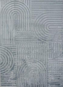 Koberec Zen Garden 2405 BLUE – modrý obdĺžnikový s vzorom Rozmer: 60x100 cm