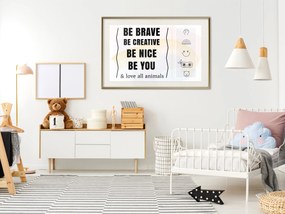 Artgeist Plagát - Be Yourself [Poster] Veľkosť: 30x45, Verzia: Zlatý rám