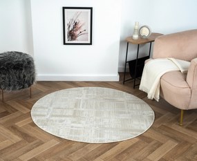 My Flair, Kusový koberec My Favorite CA60026 creme kruh, 120x120 (priemer) kruh, béžová, chodba / predsieň