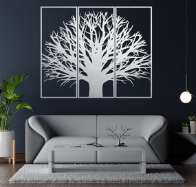 Štylový trojdielny obraz strom - Prírodné inšpirácie - KANANA: Preglejka Topoľ - Strieborná 40 x 33 cm 3780-82602 PR0199