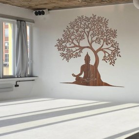 Drevený obraz strom života a Budha | SENTOP HDF0546