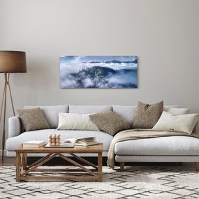 Obraz lesa v hmle (120x50 cm)