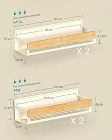 Sada kuchynských políc KCS062WD01 (4 ks)