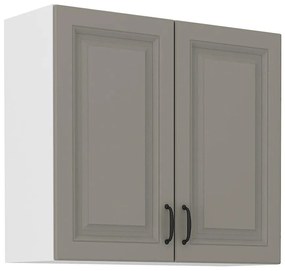 Kuchynská skrinka Stilo claygrey/biely 80g/72 2f
