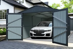 Plechová garáž BestBerg AG-18A / 18 m² / 602 x 300 x 232 cm / sivá