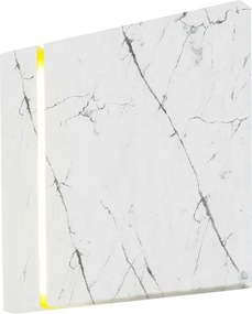 Nástenné svietidlo Lecerta Biely mramorový záves 1,2 W Led 35 cm Nástenná lampa do izby