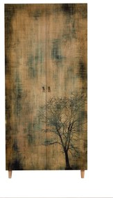 Šatníková skriňa Stil 90 cm dub sonoma/strom