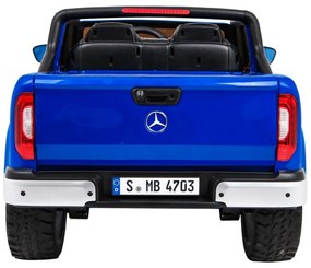 RAMIZ ELEKTRICKÉ AUTÍČKO MERCEDES X-CLASS - LCD - MP4 - LAKOVANÉ - MODRÉ - 4 x 45W/12V - 2 x 12V/7Ah - 2023