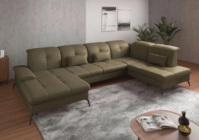 XXXLutz SEDACIA SÚPRAVA, textil, koža, olivovozelená Sit & More - Sedačky - 00014401176J