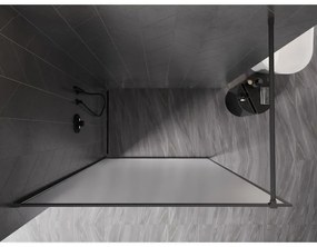 Mexen, Mexen Kioto-XF sprchová stena s rámom 80 x 202 cm, mráz 10 mm, pištoľový kov - 800-080-104-95-30-X