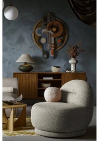 Sivo-hnedé kreslo Ovo – Miuform