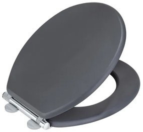 WENKO 25218100-WC WC sedátko MORRA 35x42 cm antracitové/strieborné