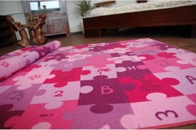 Detský koberec PUZZLE fiolet