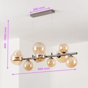 Brilagi - LED Luster na lanku MILLA 10xG9/3W/230V lesklý chróm/zlatá
