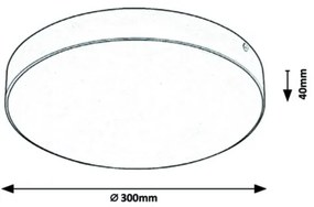 Rabalux - LED stropné svietidlo LED/24W/230V 2800-6000K IP44 biela