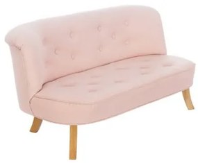 Cool &amp; Funny Somebunny Detská sedačka ľanová púdrovo ružová - Biela, 17 +25 cm