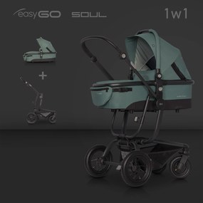 Hlboký kočík 1v1 EasyGo Soul Basalt