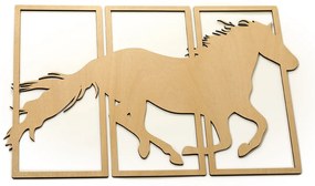 Veselá Stena Drevená nástenná dekorácia Klusajúci kôň