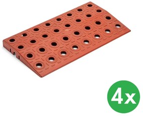 Rovný nájazd GripTil, 4 ks, hnedý