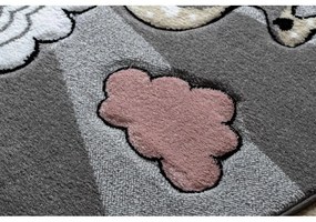 Detský kusový koberec Jednorožec sivý 140x190cm