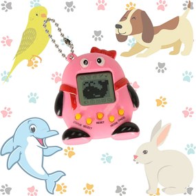 KIK Hračka Tamagoči elektronická hra zvieratko ružová