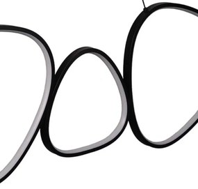 LED závesný luster na lane PETRA LED/48W/230V 4000K čierny