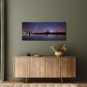Obraz nočnej oblohy s hviezdami (120x50 cm)