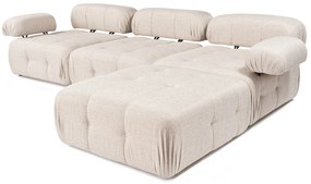 Doblo 3-sedačka s taštičkou ( L1-O1-1R-Pouffe) - svetlohnedá