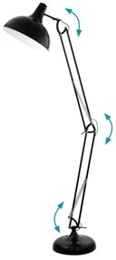 Eglo 94698 - Stojanová lampa BORGILLIO 1xE27/60W/230V