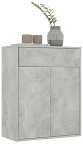 vidaXL Komoda betónovo-sivá 60x30x75 cm drevotrieska-