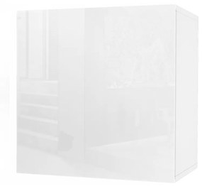 Závesná skrinka č5 biela lesk | AMI Nábytok