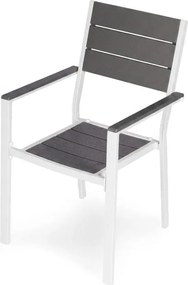 Set 2 záhradných stoličiek s nosnosťou 150 kg béžová