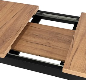 Jedálenský stôl RUBEN 120–160 cm dub CRAFT/čierny