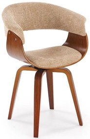 Stolička K545 béžová/orech