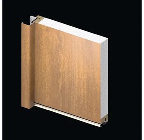 Kovové vchodové dvere S68 Clear 90 Ľ dub zlatý