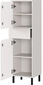 Krémová vysoká/úzka kúpeľňová skrinka 34x120 cm Salinas – Germania