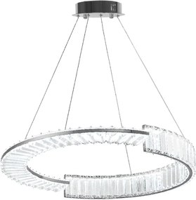 Toolight Toolight, LED krištáľové osvetlenie 60cm, APP1529-CP60, chrómová, OSW-06401