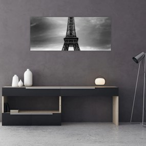 Obraz - Ružové auto v Paríži (120x50 cm)