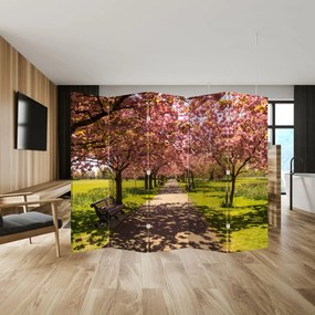 Paraván - Sad čerešní (210x170 cm)