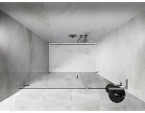 Mexen Lunar-B, L Otočné ľavé sprchové dvere 140 cm, 8mm číre sklo, chrómový profil, 832SL-140-050-01-00-L