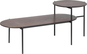 XXXLutz KONFERENČNÝ STOLÍK, čierna, tmavý dub, kov, kompozitné drevo, 118/45/48 cm MID.YOU - Stolíky do obývačky - 007968029301