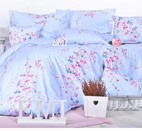 Obliečky bavlnené Stela modré EMI, Predĺžený set jednolôžko obsahuje 1x 140x220 + 1x 70x90