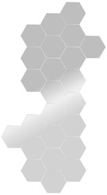 Zrkadlo Hexagonia (strieborná). Akcia -12%. Vlastná spoľahlivá doprava až k Vám domov. 1127590