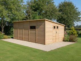 domceknazahradu.sk - Drevený domček KORTADERIA - Premium, farba natur, (3,95 × 6,45 m), R_KORTADERIA2